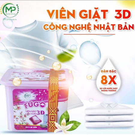 Viên Giặt 3D Hồng 30 viên